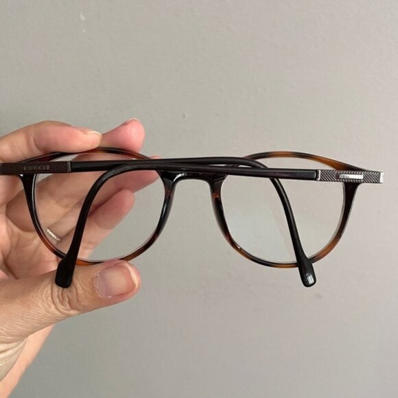 Vintage Gucci Tortoiseshell Round Glasses Frames w/ Case - 50mm 🇮🇹 - Picture 10 of 12
